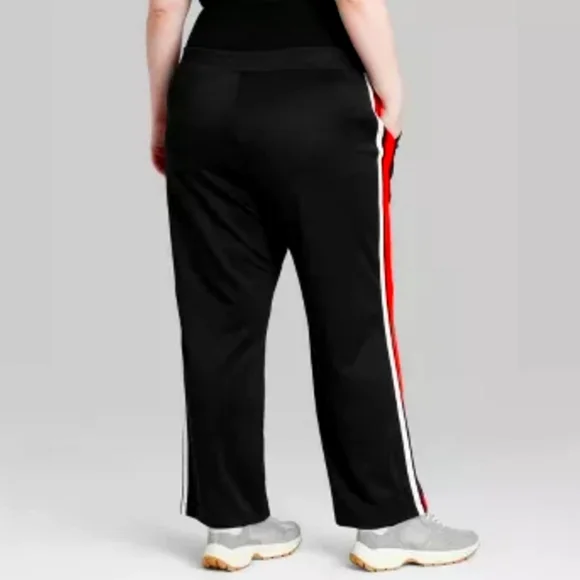 #AI New Women's High-Rise Track Zip Pants Wild Fable Black Y2K Style Small - Picture 5 of 7